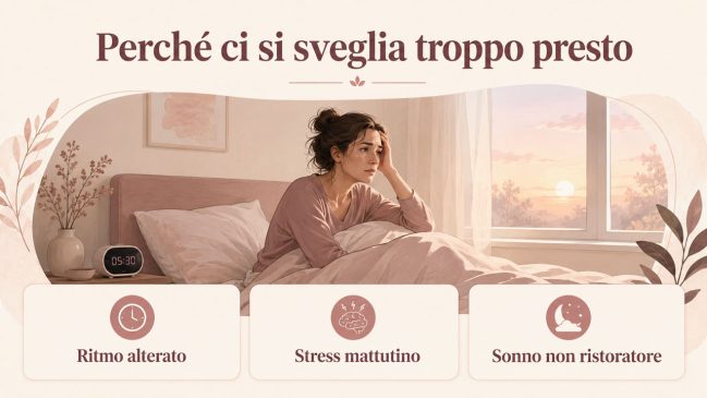 Risveglio precoce: ritmo alterato, stress mattutino e sonno non ristoratore